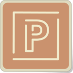 Icone avec lettre P pour Parking.